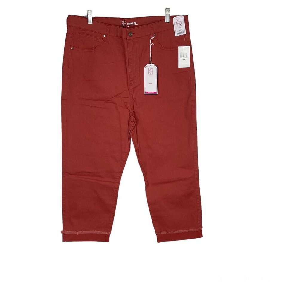 No Boundaries JR. Women's Skinny Crop High Rise Pants Size 19 Red